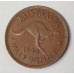 AUSTRALIA 1942Y. HALF 1/2 PENNY . ERROR . SOFT STRIKE ON KING'S HEAD